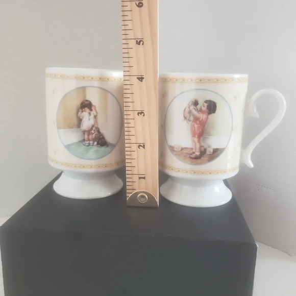 Vintage set of 2 1987 Bessie  Pease Gutmann Footed Children/Puppy Scenes. - Picture 8 of 8